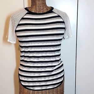 Derek Lam 10C Athleta xs sheer striped top